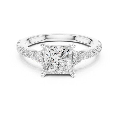 1.96 Ct IGI Certified Lab Grown Diamond Beautiful Ring 14K White Gold E-F/VS1