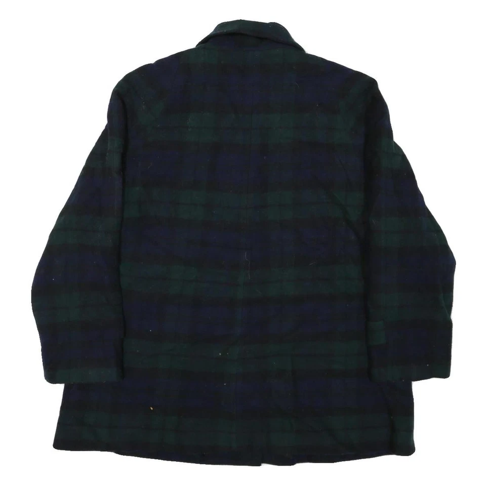 PENDLETON Mens Green & Blue Check Button Jacket M Cotton Blend Classic Outerwear - Image 3 of 4