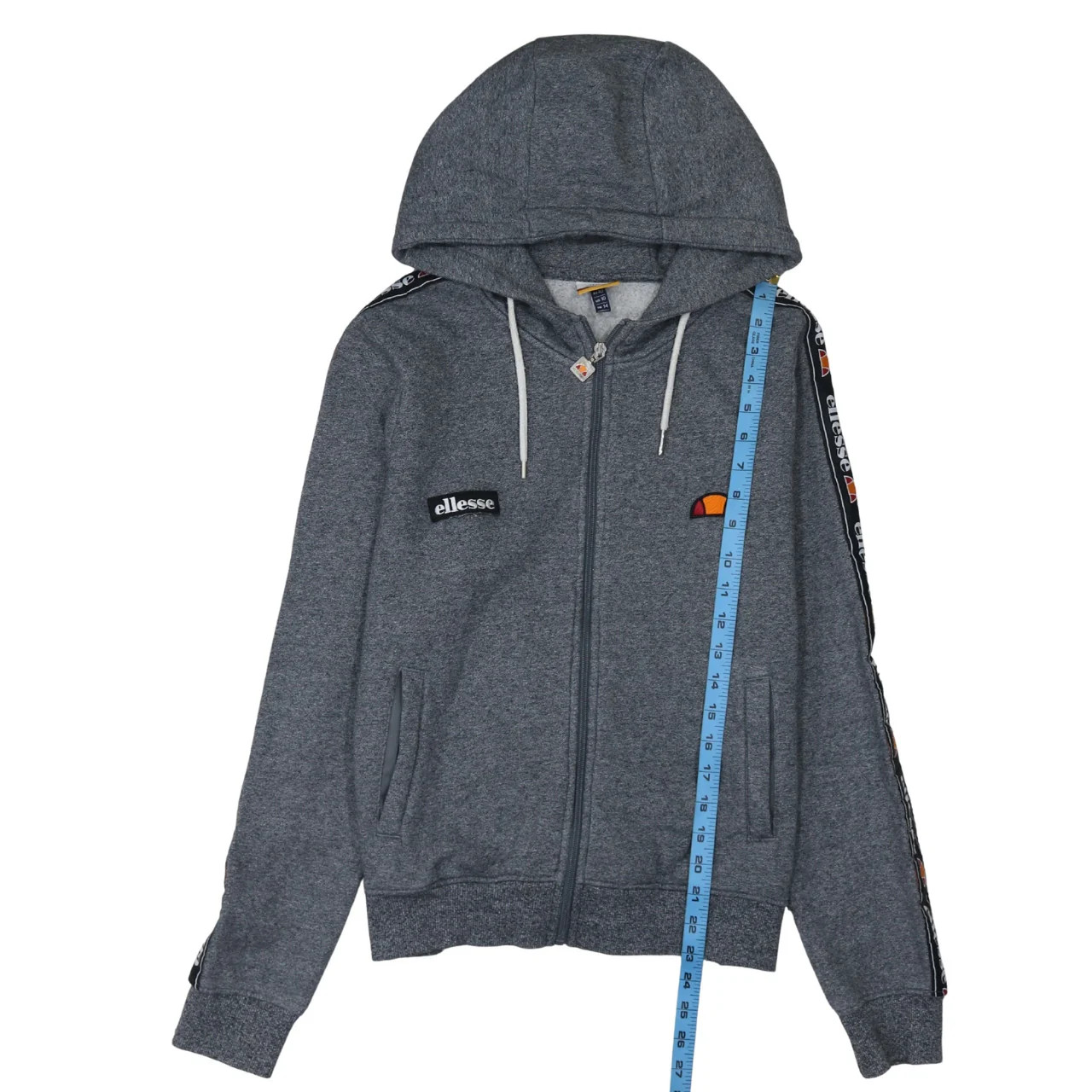 Ellesse 90's Lightweight Full Zip Up Hoodie Large  Grey image 6