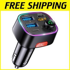 Hands-Free Calling Car Adapter - Fast Charging - LED Display