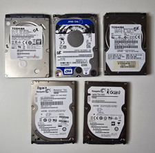 Lotto 5 Hard Disk 500GB 2.5" SATA Seagate Toshiba WD Testati 3 OK 2 Warning