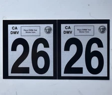 California Commercial Gross Vehicle Weight Sticker 26,000 / 26,000 WEIGHT DMV