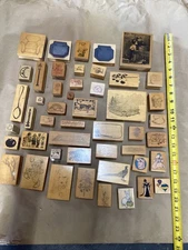 LOT OF 148  VTG RUBBER STAMPS/MANY BRANDS/STYLES. “NICE LOT”