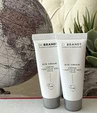 X2 Dr Brandt EYE CREAM Contour Des Yeux Moisturizer 5g/.176oz Travel Size