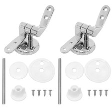 1 Set Toilet Seat Hinge Replacement Parts Aluminum Alloy Adjustable Bolts Nuts