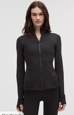 Lululemon Define Jacket Nulu Flocked polka dot. Size 6 NWT.