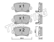 Trusting 745.0 brake pad set, disc brake for Honda