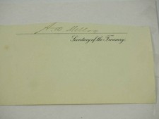 Andrew W. Mellon Autograph Secretary of Treasury Cutout