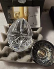 Vintage Waterford Crystal egg  with silver stand, original box