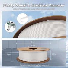 3D Printing Filament HS PLA 1.75mm 300mm/s 1kg Spool Accuracy +/- 0.03 mm White