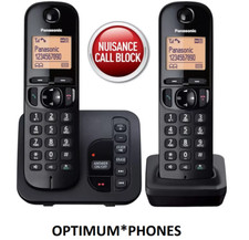 Image of Panasonic KX-TGC222EB Cordless Phone, Twin Handset with Answer Machine Black