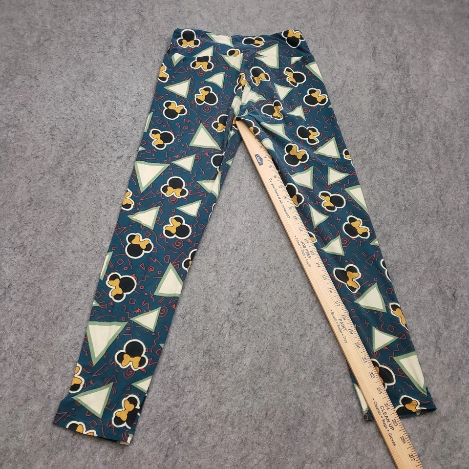 Pantalones Lularoe Disney Mujer Talla Única Azul Amarillo Leggings Mickey Mouse 26x25 Foto 4 de 4