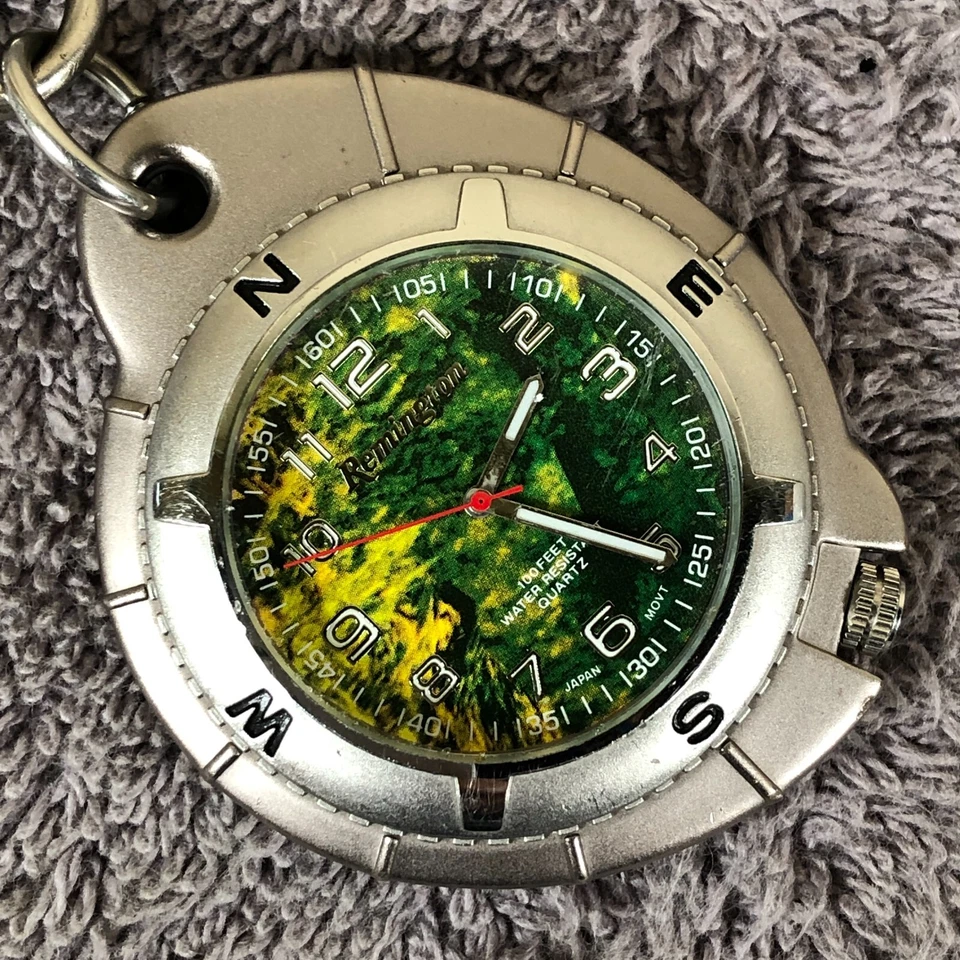 Карманные кварцевые часы Remington Sport с зажимом серебристые 49 мм - Изображение 2 из 4