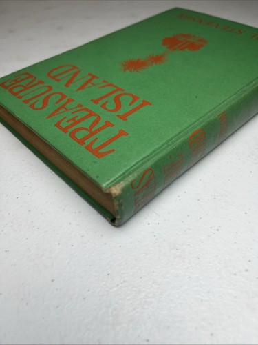 Vintage Treasure Island Book Robert Louis Stevenson Green Hard Cover - Picture 12 of 15