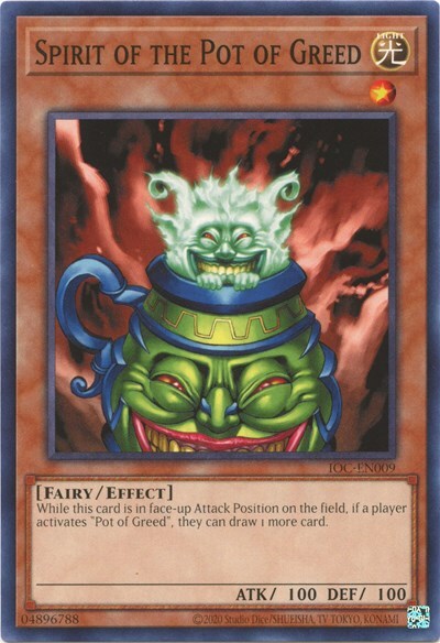 1x Spirit of the Pot of Greed - Unlimited NM Eng YuGiOh - IOC 25th