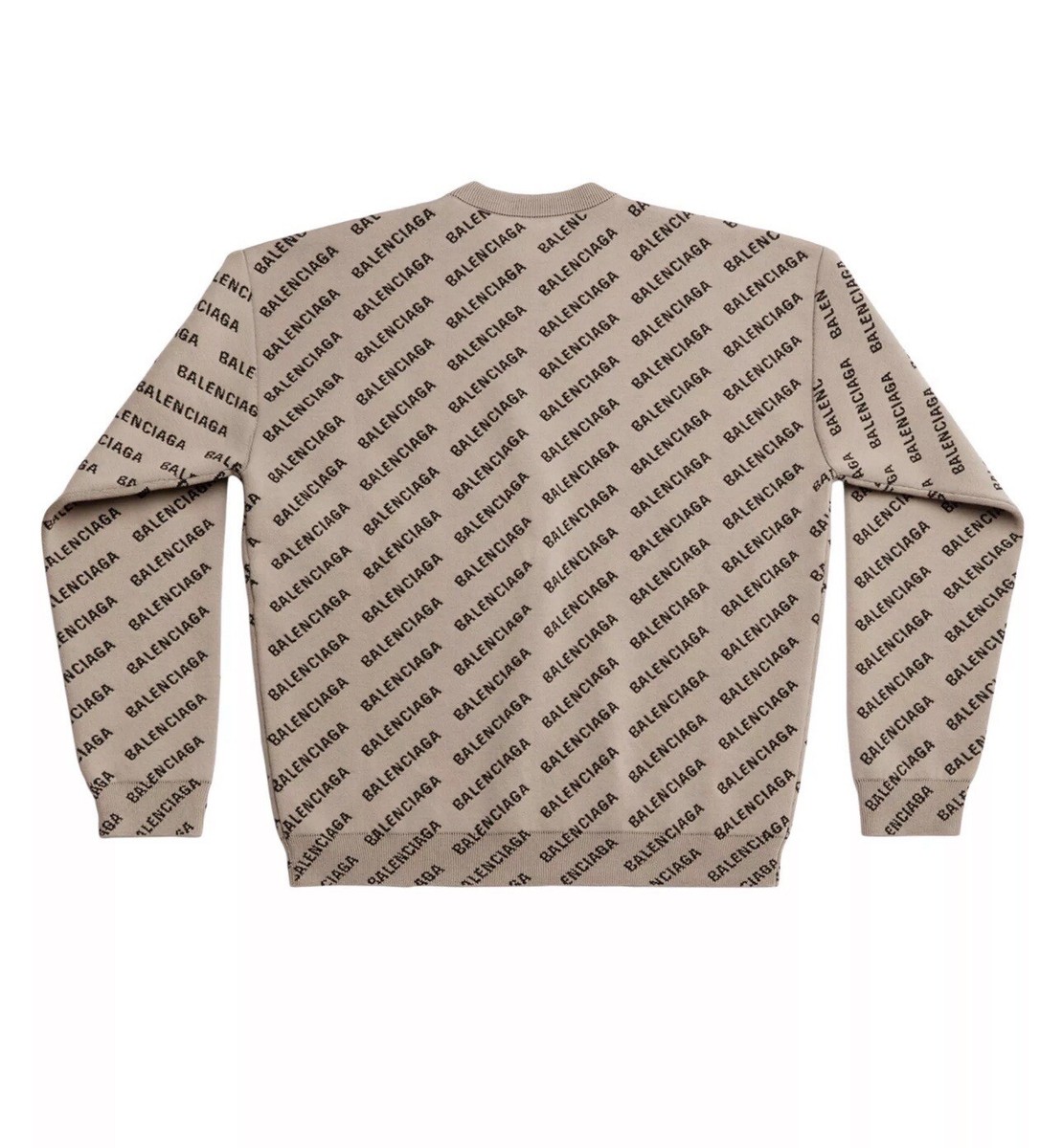 Balenciaga Mini Allover Logo Sweater - Size L | eBay Balenciaga Mini Allover Logo Sweater - Size L | eBay