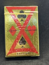 Vintage REMEMBRANCE Playing Cards Bridge Redi-Slip Germ-Proofed by Corobex NOS