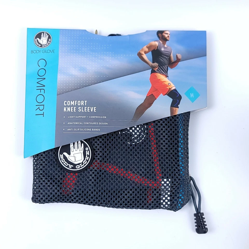 Medium Knee Brace Compression Sleeve Support Sport Joint Pain Arthritis Relief - Image 3 of 4