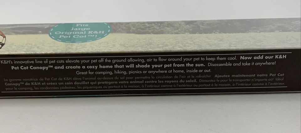 K & H Pet Cot Canopy Fits K&H Cot Sizes 30 x 42 x 7” Tan Large Dog Cat NO BED - Image 3 of 4