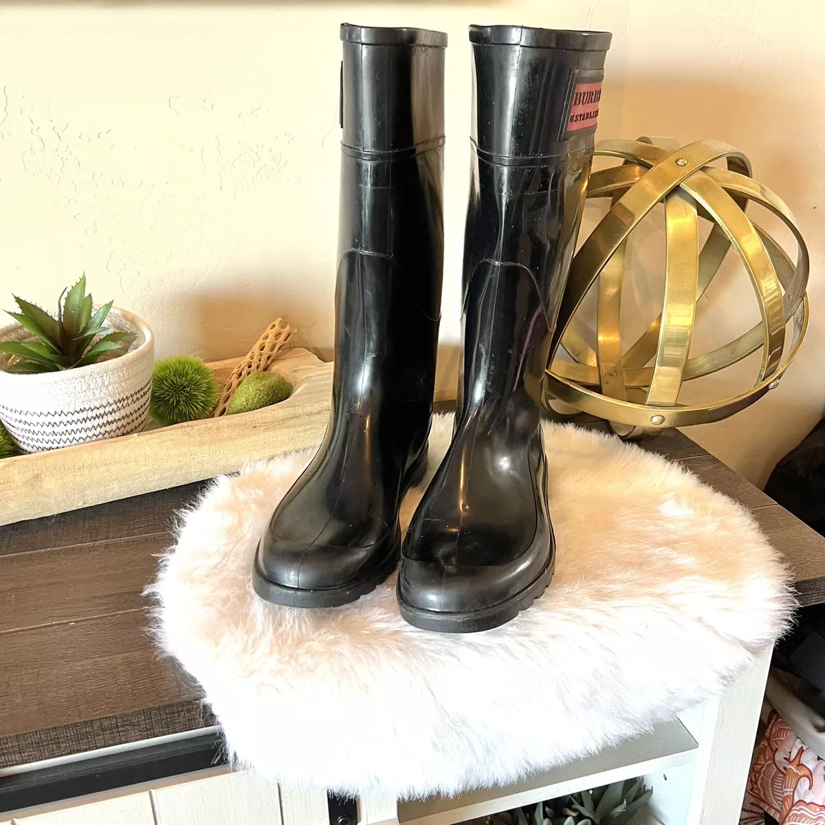 Burberry rain boots original top