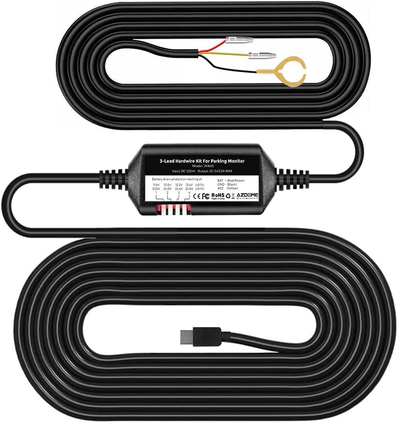 AZDOME JYX05 Dash Cam Hardwire Kit USB Type C Hard Wire Kit