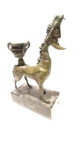 Daniel Albert Harris (Zev) (americano, 1914-1987), caballo de bronce sobre mármol - Imagen 12 de 18