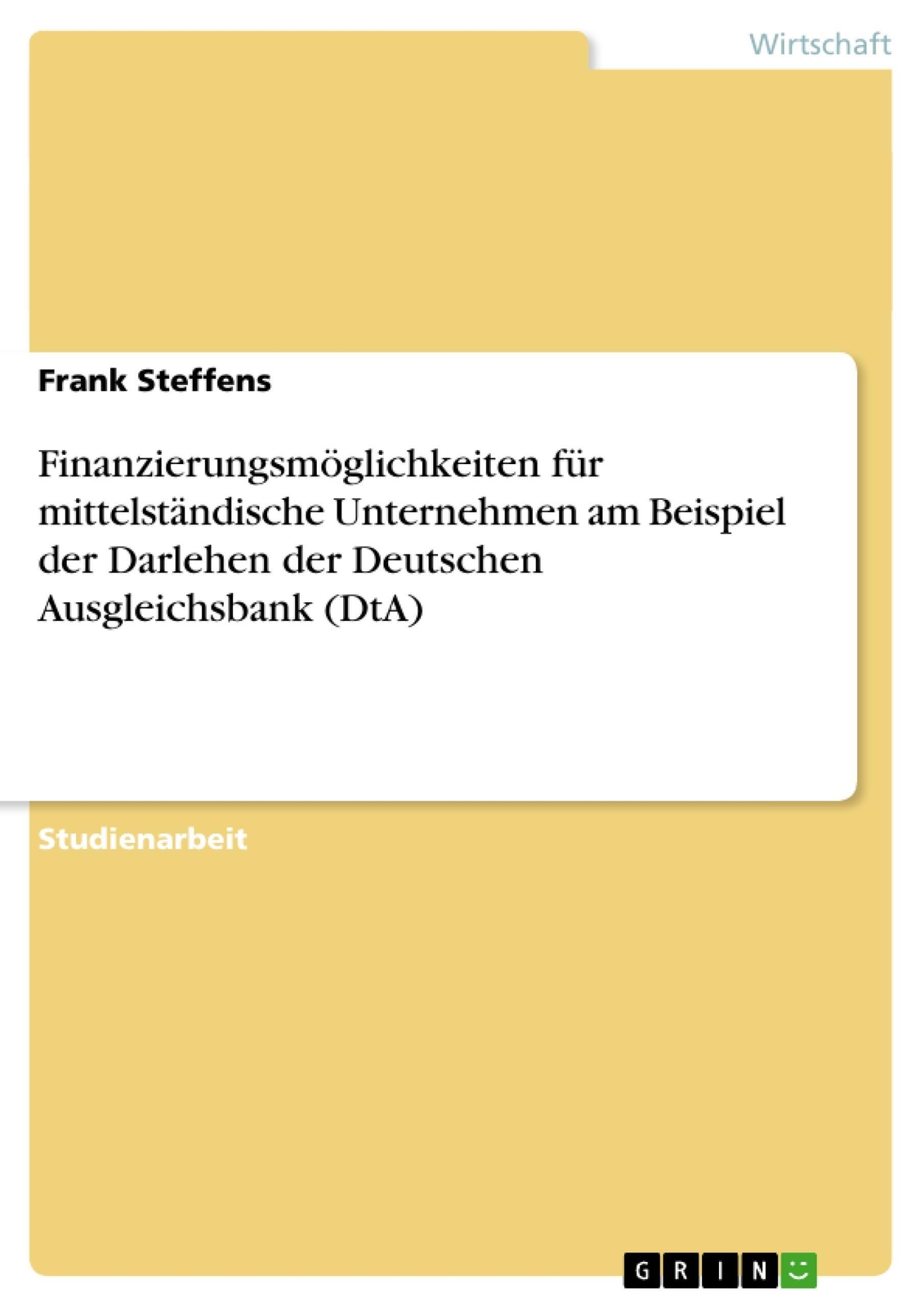 Thumbnail - Frank Steffens | Finanzierungsmöglichkeiten Für Mittelständische