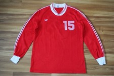 ADIDAS VENTEX RARE VTG 70s 80s FOTTBALL SOCCER LONGSLEEVE SHIRT JERSEY RED #15