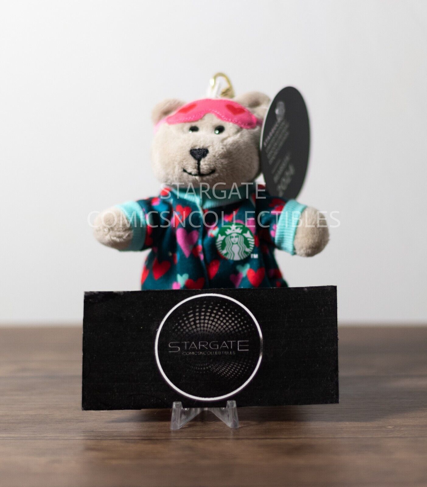 2024 Starbucks Mexico Limited Edition Valentines Bearista Plush Keychain