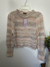 Wild fable S Cropped Sweater Peach Long Sleeve NWT