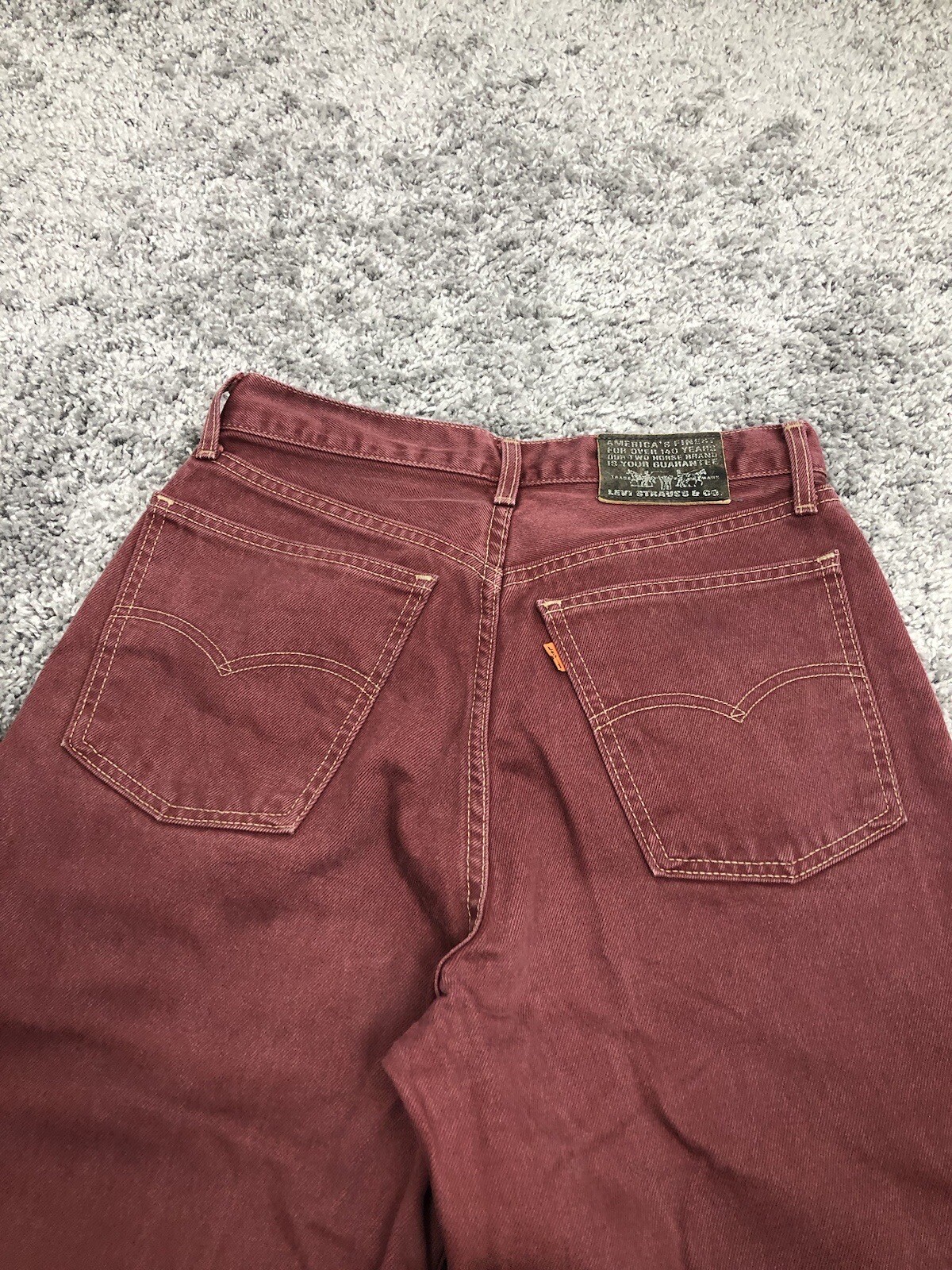 90s Levis Orange Tab Archive Red Pattern 881 type… - image 3