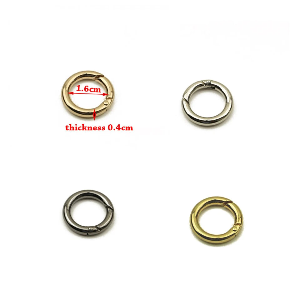 Rundkarabiner Karabinerhaken Rund Schnappfeder Verbinder Schlüssel Ring Buckl  ) - Bild 3 von 4