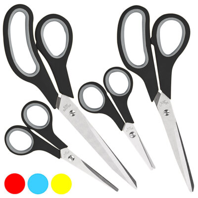 4er Haushalts Scheren Set Edelstahl Allzweck Universal Bastel Papier Näh Schere