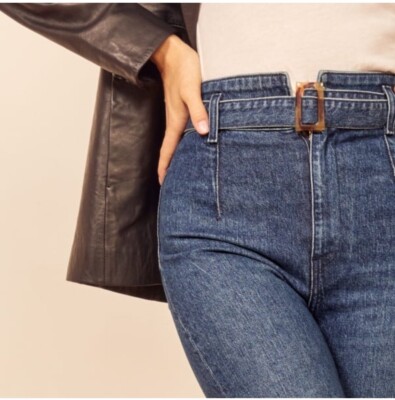 Reformation Kayo High Rise Skinny Jeans Newport Wash Organic Cotton 24