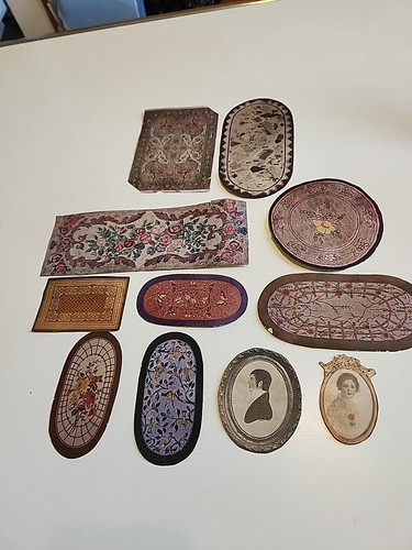 Dollhouse Paper Rugs & 2 Wall Portraits From Magazines Vtg Patterns & Graphics - Picture 2 of 21