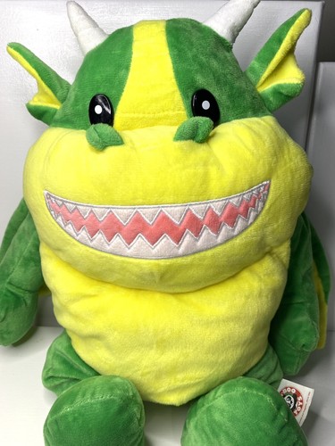 Modzilla Plush Dragon Peek-A-Boo Toys Rare 19” monster Green And Yellow - Picture 2 of 5
