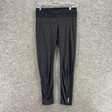 Leggings Reebok Mujer L Negros Tiro Alto Pull On Capri Cintura Elástica Ajustados