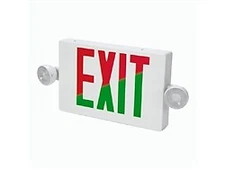 Sure-Lites APC7RG LED Exit Sign & Emergency Light 120/277 Red/Green Face