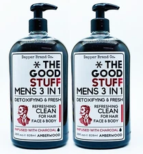 2 Home Body Co.Dapper Brand GOOD STUFF 3in1 Refreshing Hiar Body Face Wash 28 oz