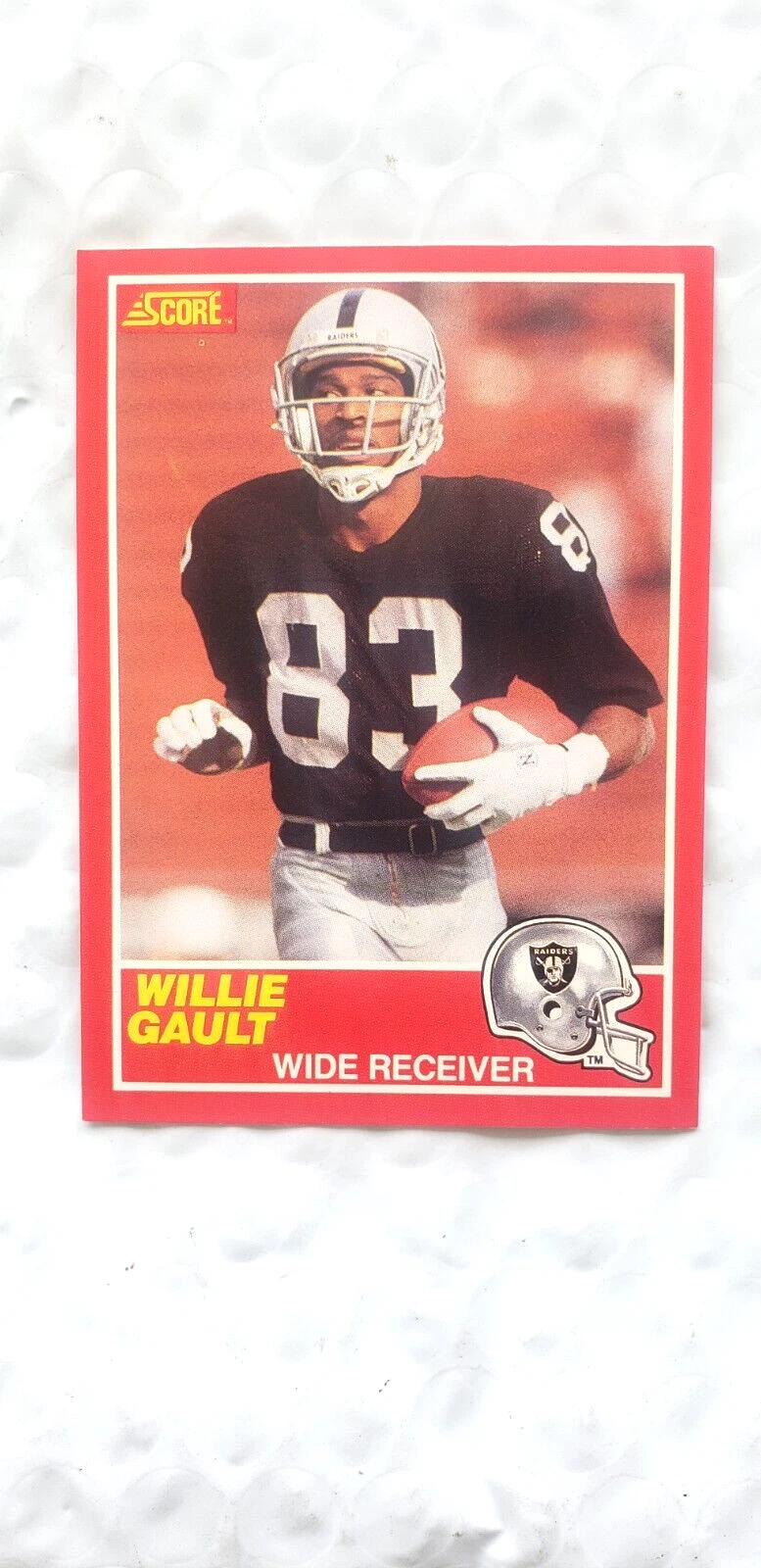 1989 Score Football CORRECTED - Willie Gault - Card # 218 - NRMNT/MINT