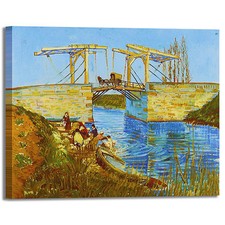 Van Gogh il ponte di Langlois quadro stampa tela dipinto telaio arredo casa