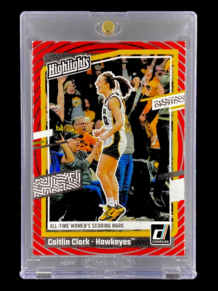 Tarjeta de radiocontrol CAITLIN CLARK RARA RED ROOKIE SP Inserto Rojo Holo Foil - IOWA HAWKEYES Foto 2 de 4