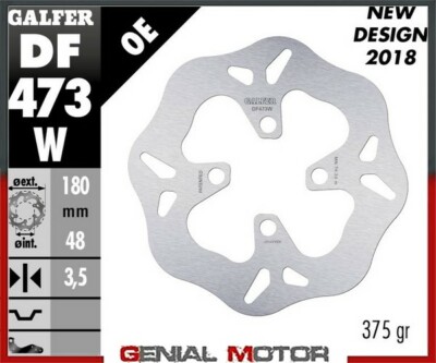 Galfer Wave Fixed 180X3.5mm Mbk Booster 50 N.G. Front Brake Disc 1999