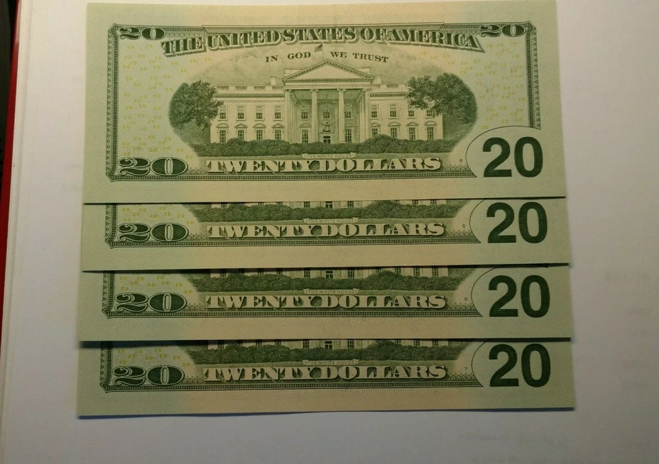 Series 2006 4 - $20.00 Federal Reserve Note Lucky Eights Consecutive Order crisp - Image 2 of 4