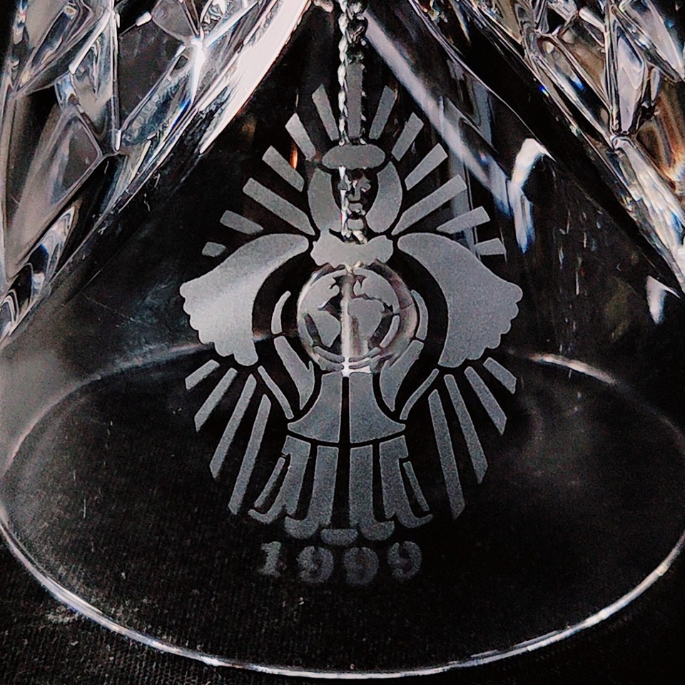 WATERFORD SONGS OF CHRISTMAS BELL, Joy To The World, Cut Lead Crystal