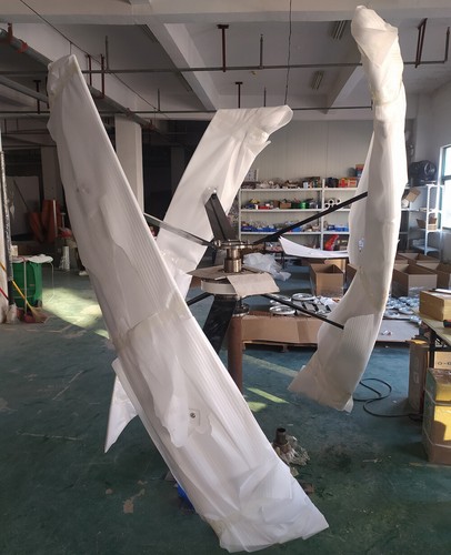 3KW Vertical Wind Turbine Generator 3Phase 48V 120V 220V Low Noise Wind Power - Foto 15 di 25