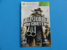 NO GAME- XBOX 360 CALL OF JUAREZ CARTEL INSTRUCTION MANUAL **NO GAME INCLUDED**