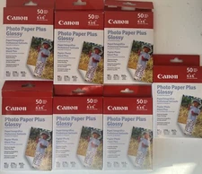 Canon Photo Paper Plus Glossy 50 Sheets 4X6 - Brand New Sealed Lot of 7