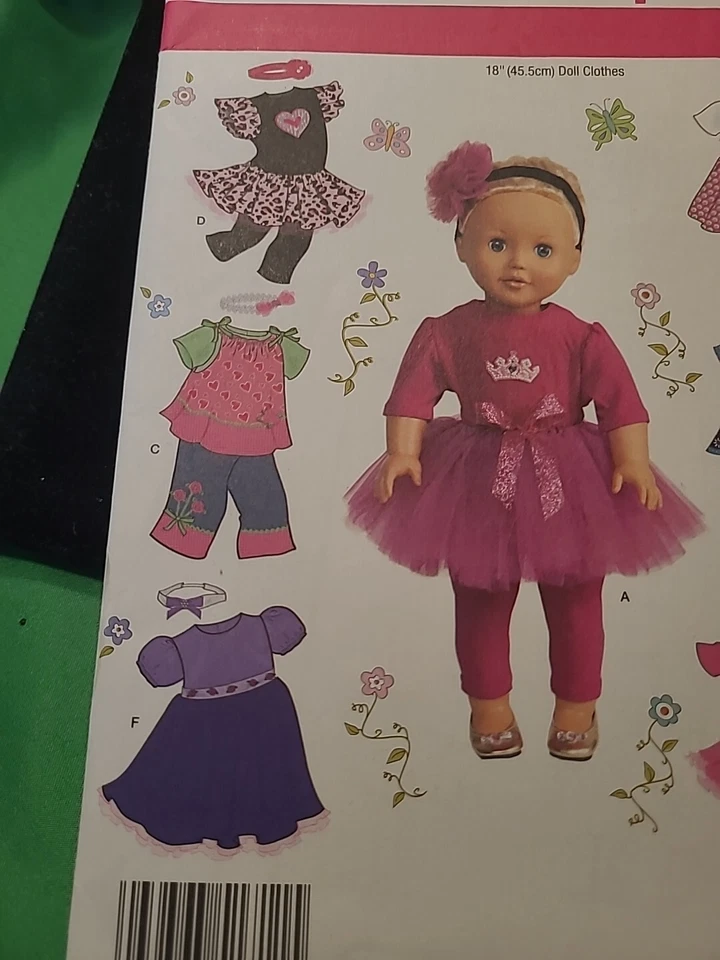 SEWING PATTERN Sew 18" Doll Clothes Tutu Skirt Headband Fits American Girl 1711 - Image 4 of 4