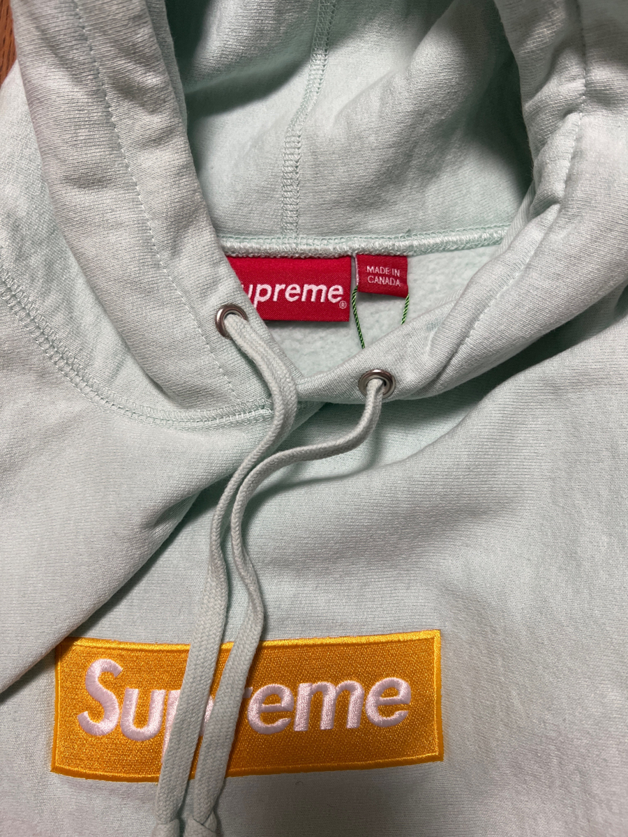 Supreme Box Logo Hooded Sweatshirt Ice Blue | eBay